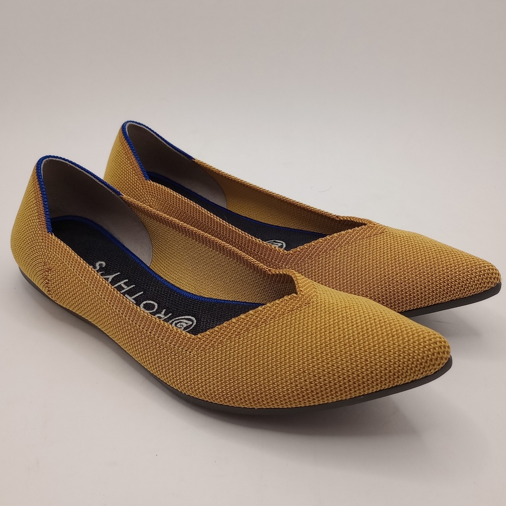 Rothy's The Point Marigold Pointed Flats Size 8
